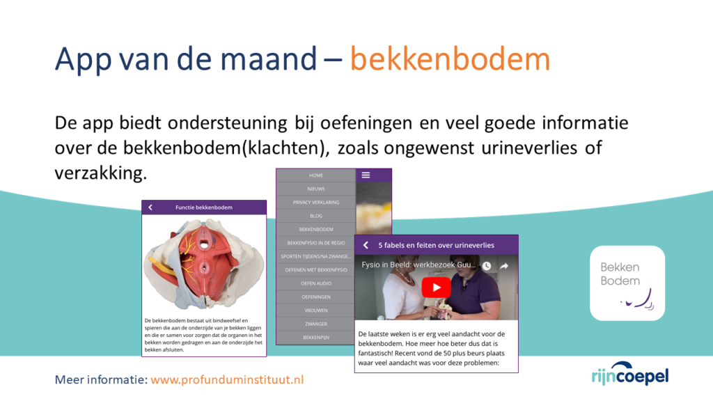 App van de Maand - bekkenbodem