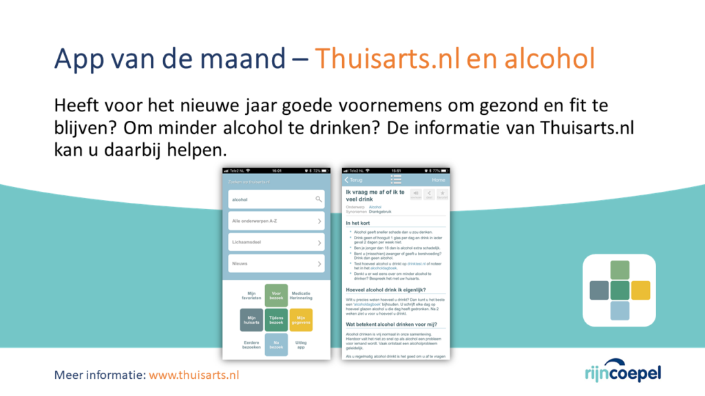 App van de Maand - thuisarts en alcohol2